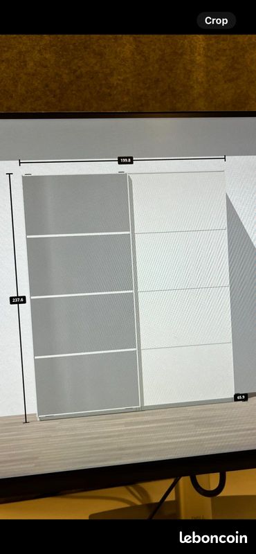 Armoire-penderie Pax bois clair & miroir (image 5)