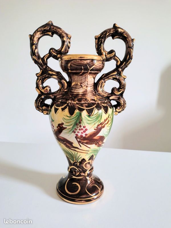 Ensemble vase + plat H.Bequet Quaregnon vintage (image 5)
