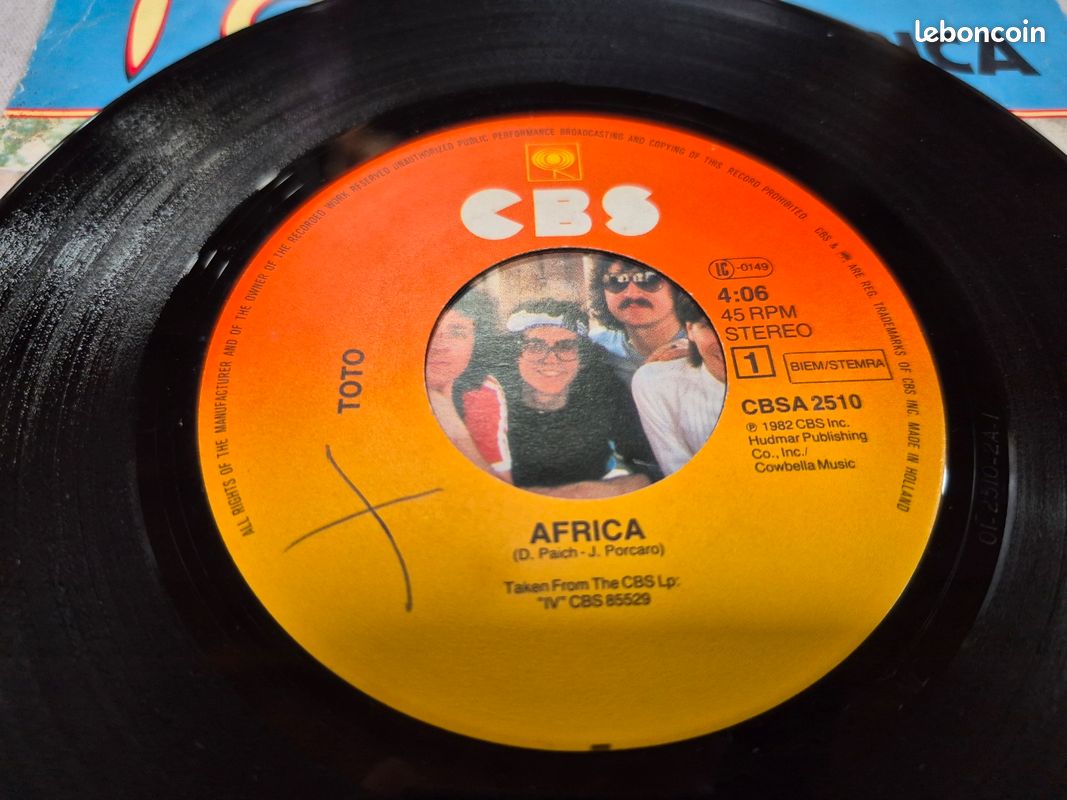 Vinyle 45t Toto (image 4)