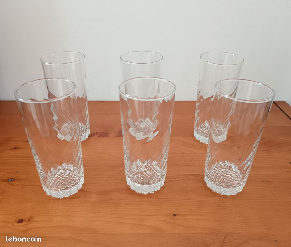 Lot 6 verres à orangeade vintage marque Shell (image 1)