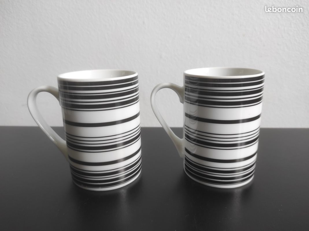 Lot de 2 mugs (noir-et-blanc) (image 2)