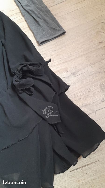 Robe Noire COP COPINE Taille 38 - Style Regular Genou, En Polyester, Occasion Très Bon état