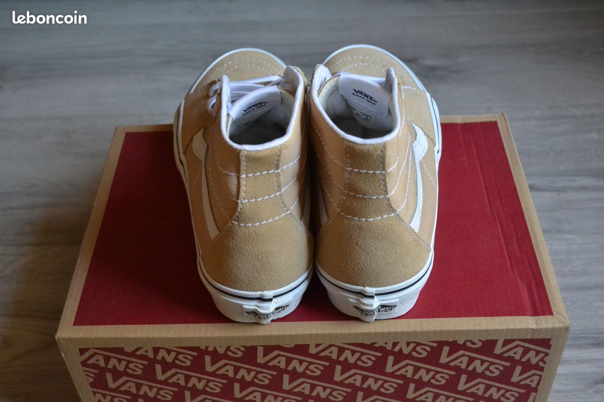 Baskets VANS SK8-Hi femme beige taille 38 [Neuves] (image 6)