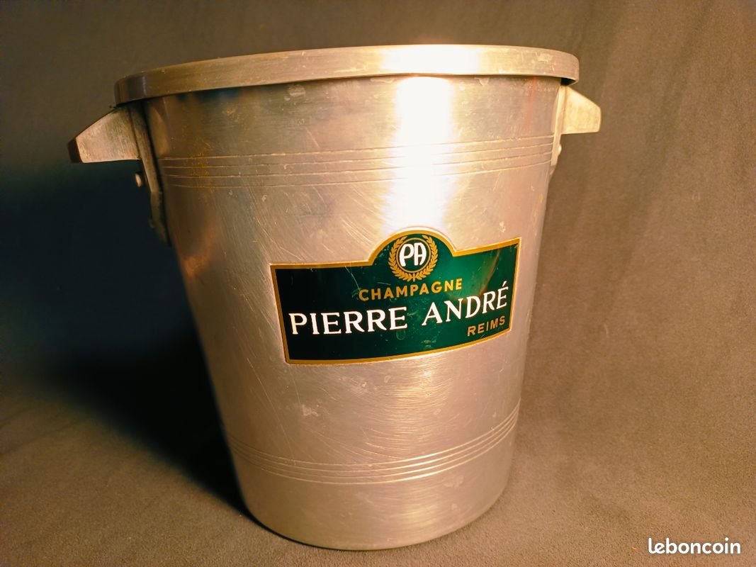 B1L Seau à champagne vintage Pierre André – Reims – Made in France (image 2)