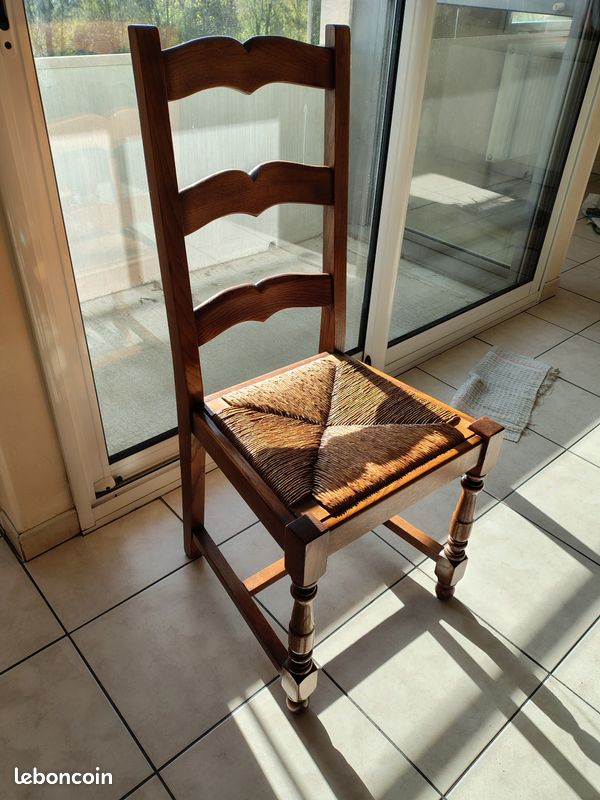 6 chaises en chêne TBE (image 1)