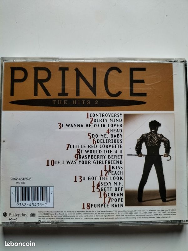 CD PRINCE THE HITS 2 en TBE (image 2)