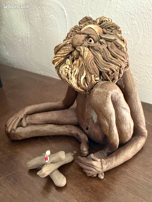 Sculpture artisanale originale en poterie – Aborigène australien – signed Joe Gott (image 7)