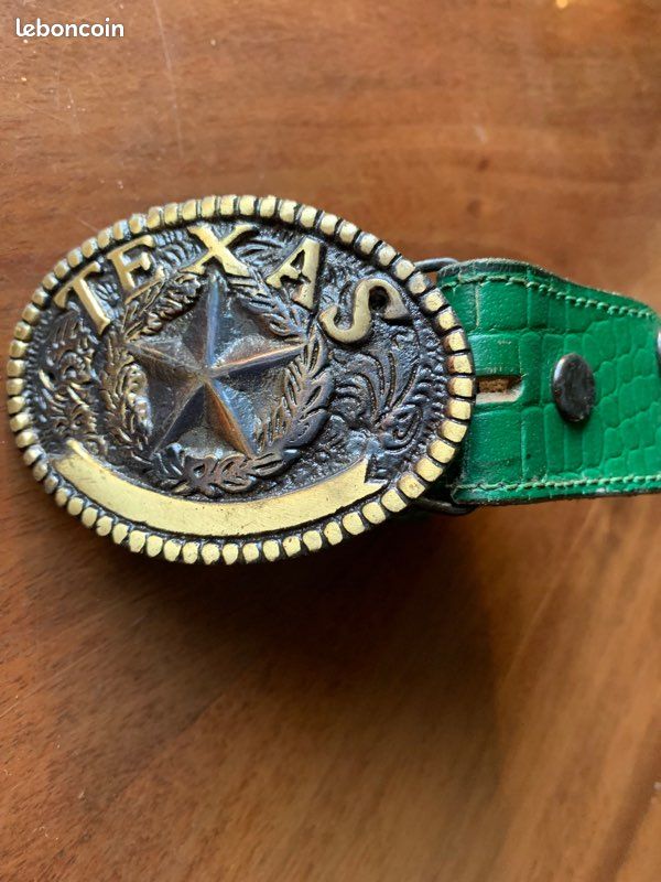 Belle ceinture en cuir véritable avec une grosseNeuve (image 1)