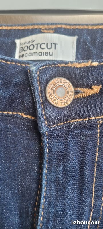 Jean Femme Camaïeu Taille 38 – Bleu Skinny – Comme Neuf, 98% Coton 2% élasthanne