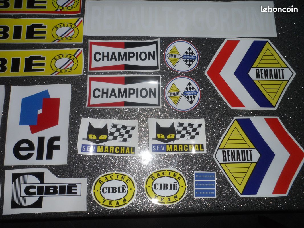 100 X Stickers autocollants Renault Compétition R8 Gordini Alpine