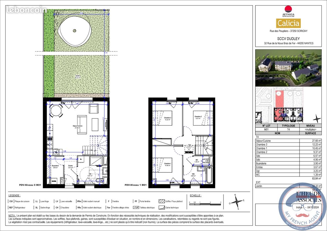 Maison 4 pièces 84 m² · à Sorigny · 84 m² · 243 000 €
