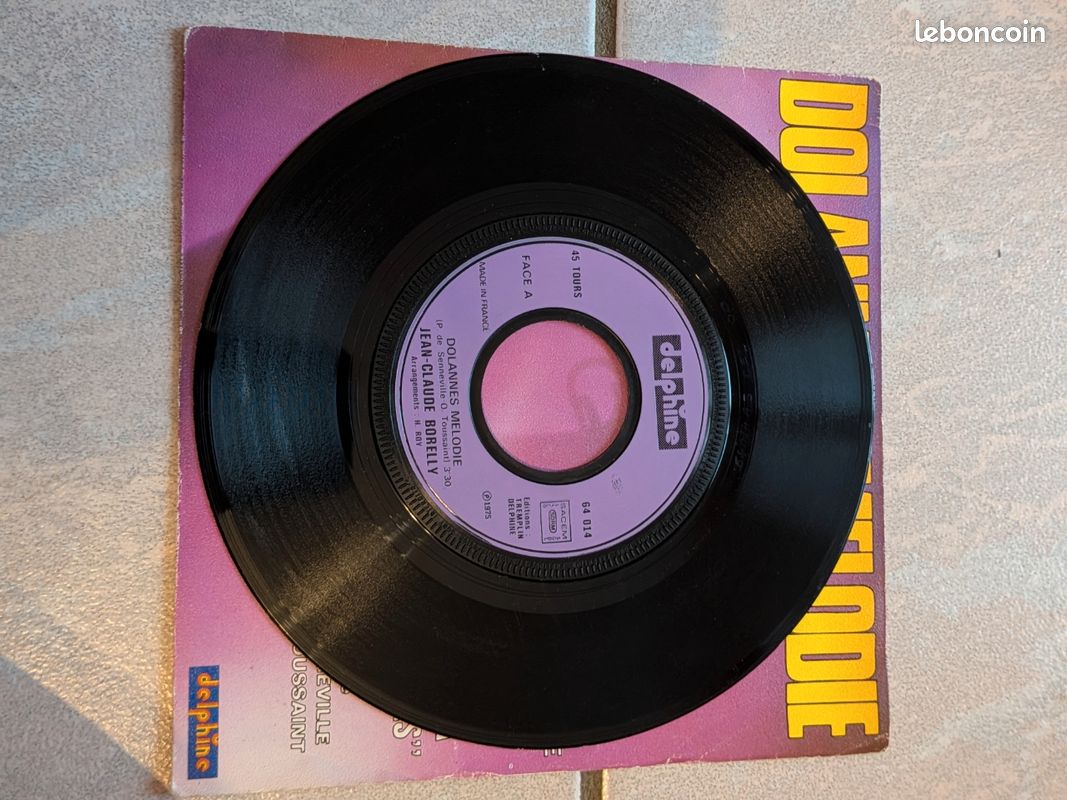 Vinyle 45T Jean-Claude Borelly – Dolannes Melodie (1975) (image 2)