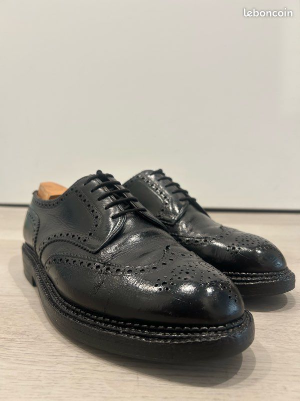 Derby Triple Semelle JM Weston 590 Noir Bout Fleuri E T 40