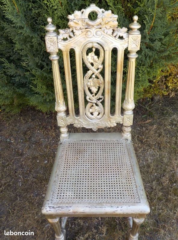 Lot de 2 chaises Louis XIII / Henry II (image 8)