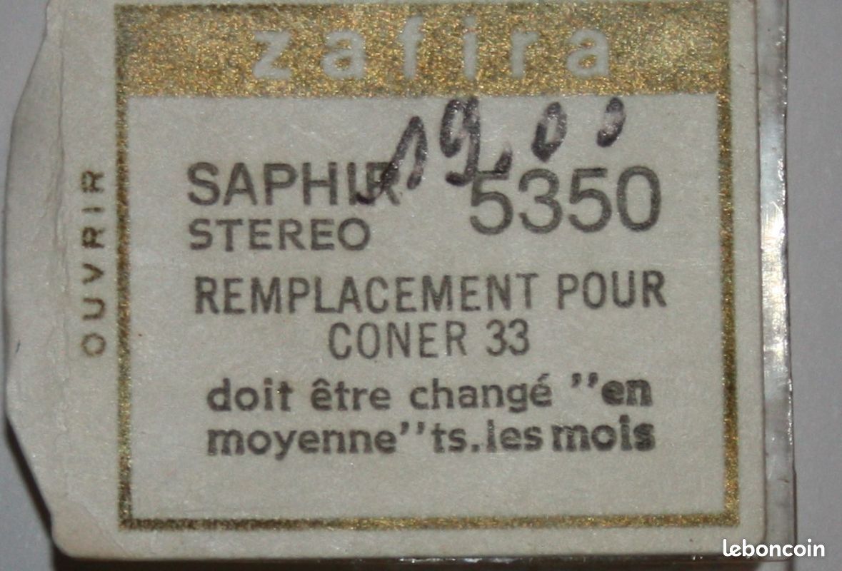 Saphir Pour CONER 33 – Aiguille Zafira 5350 – Neuf