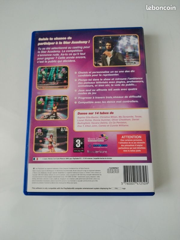 Jeu PS2 Star Academy - Complet En Boîte - Bon état Général