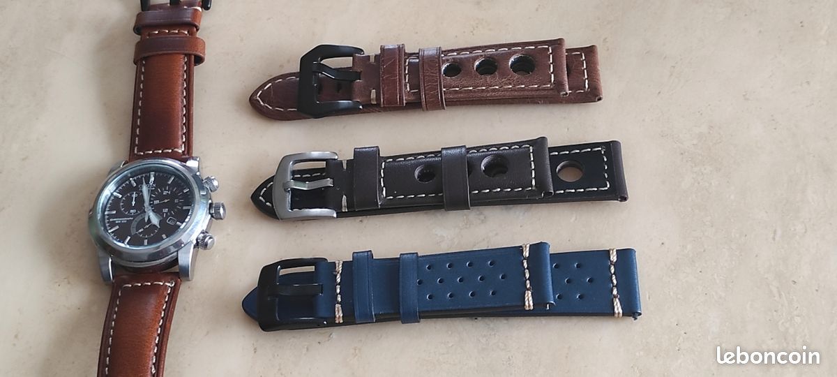 Bracelet montre simili cuir 22 mm différents modèles (image 11)