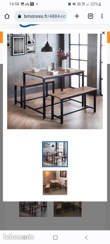 Table + bancs (image 1)