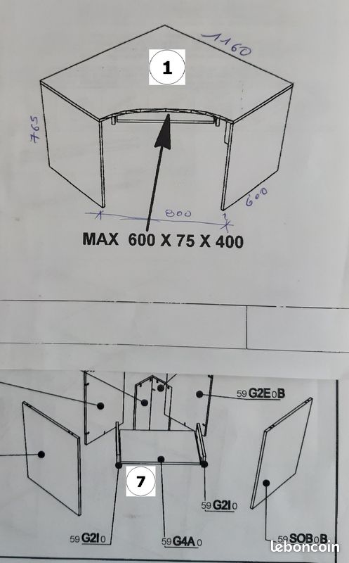 Bureau complet + Fauteuil (image 4)