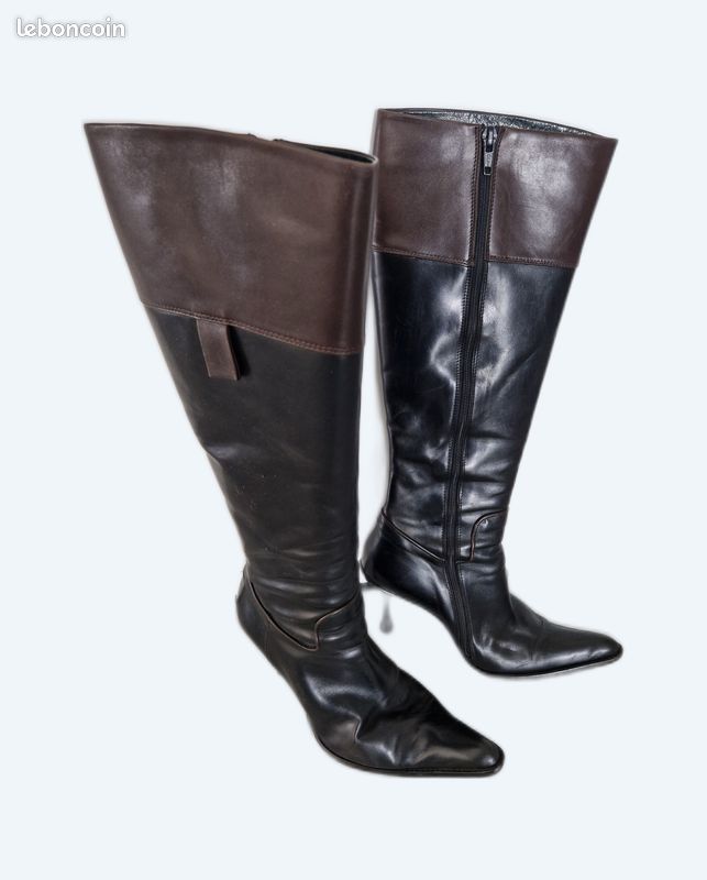 Botte femme cuir marron pointure 35 (image 1)