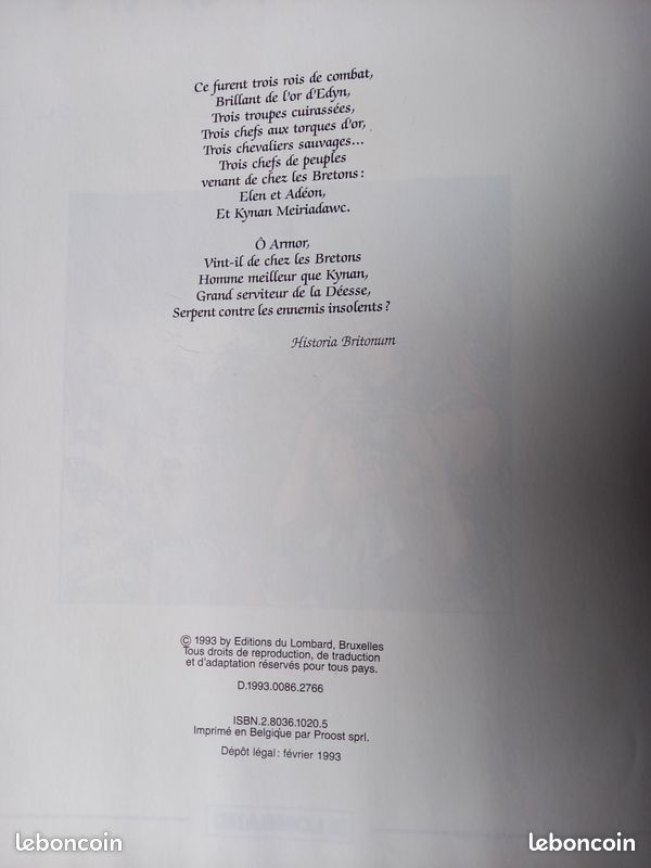 HJ.RECULE JL SALA RARE EDITION ORIGINALE La légende de Kynan Heroic Fantasy 1993 (image 6)