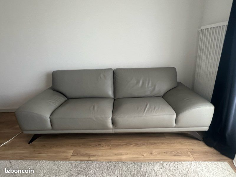 Canapé Roche Bobois cuir design moderne (image 1)
