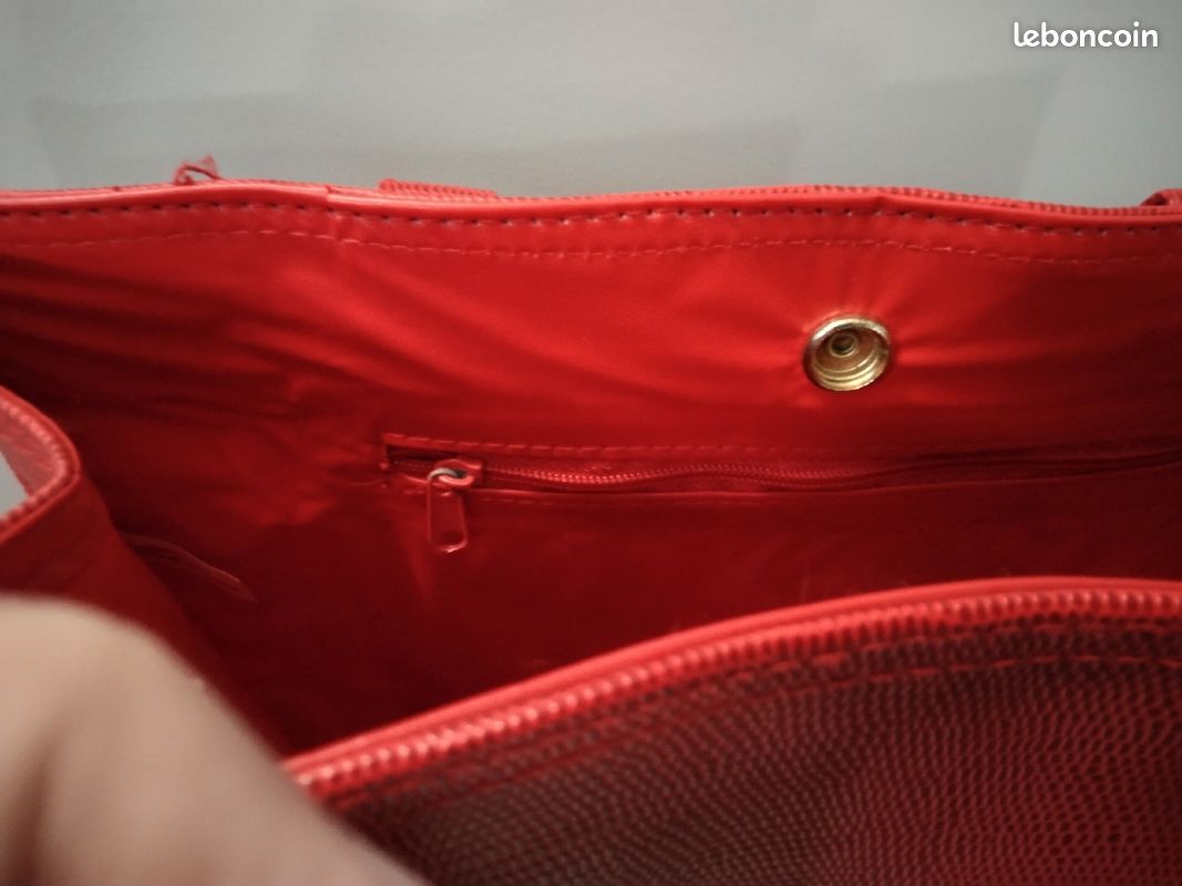 Sac à main rouge (isa14) (image 5)