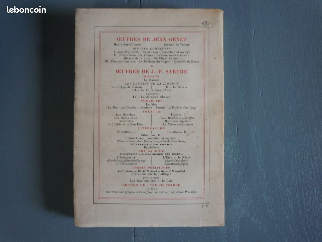 Jean Genet oeuvres complètes tome 3 édition de 1953 (image 2)
