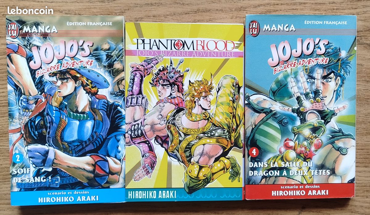 JOJO'S BIZARRE ADVENTURE Tomes 2, 3 et 4 - Hirohiko ARAKI - Manga J'ai Lu/Tonkam 2002/2019 (image 1)