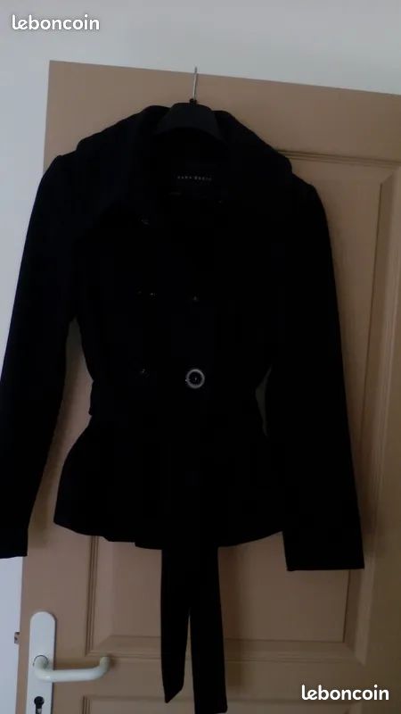 Veste Zara En Laine Taille M - Occasion Très Bon état, Couleur Grise