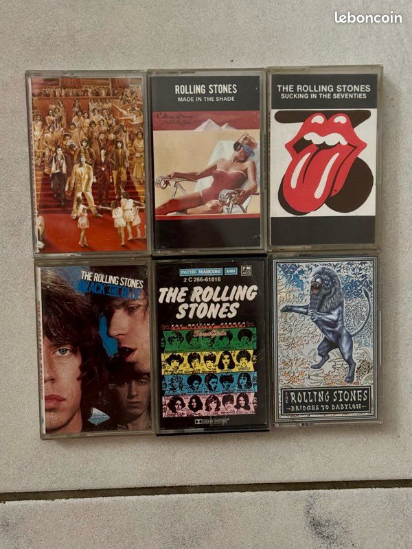 Lot de 6 cassettes Rolling Stones - vente à l'unité possible aussi (image 1)