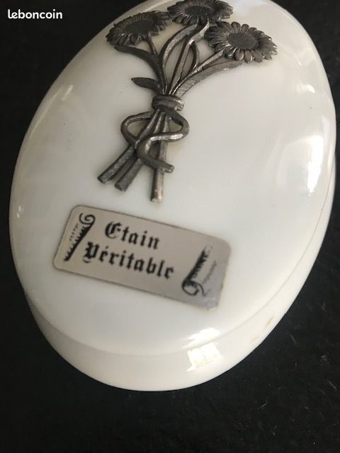 Petite boîte à bijoux céramique & étain (image 2)