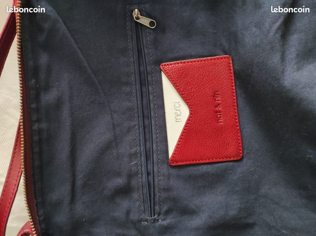Nat et Nin sac cabas Macy Col. Carmin (image 19)