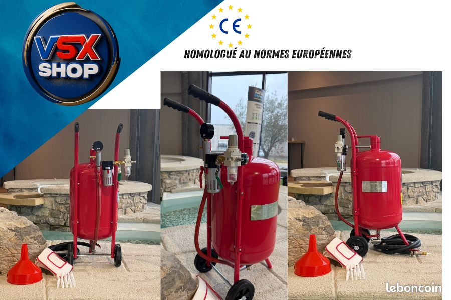 Sableuse Aérogommeuse VSX POP « 37 LITRES » — Réglable en pression — Pacl Accéssoires complet (image 2)