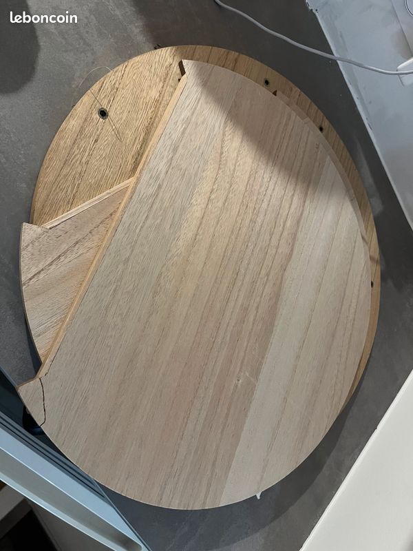Table a Manger 6 personnes Ronde Bois Marron (image 4)