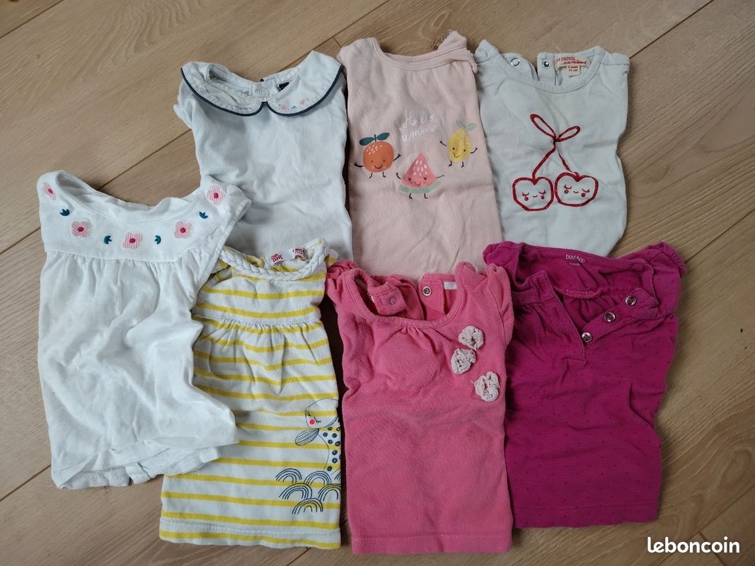 7 t shirts été 9 mois (image 1)