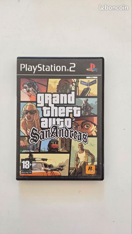 GTA San Andreas Sur PS2 - Version PAL Française - Bon état - Complet