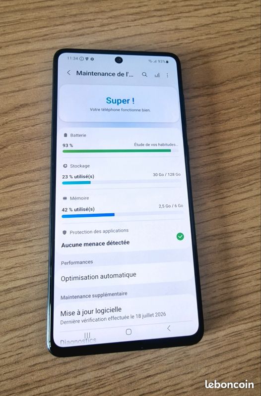 Samsung Galaxy A71 – 128 Go – 6 Go RAM – Très bon état – Débloqué (image 4)
