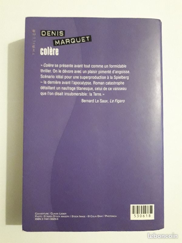 Livre - DENIS MARQUET - Colère (image 2)