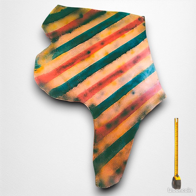Pièce de cuir véritable peau tannage végétal Tricolore Collection (image 1)