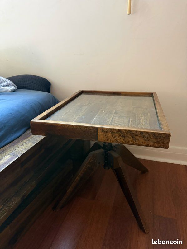 Lit bois massif Hasena + sommier + table - URGENT avant mercredi (image 3)