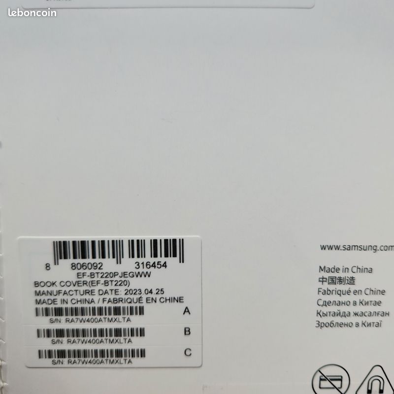 Book cover galaxy tab a7 lite original neuf (image 3)