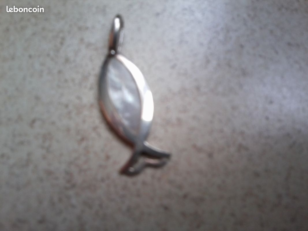 Pendentif argent +nacre (image 1)