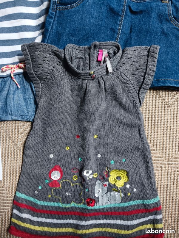 Ensemble 3 robes bébé fille 9 mois (image 4)