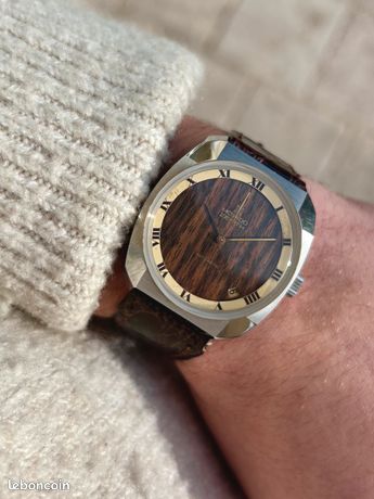 Montre Vintage Zenith Boîtier Vert Cuir – Plongeuse, Bon état, Logo