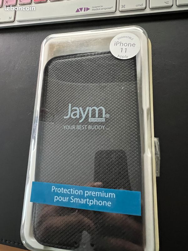 COQUE ET ÉTUI pour iPhone 11 -Noire - Jayme - Neuve (image 1)