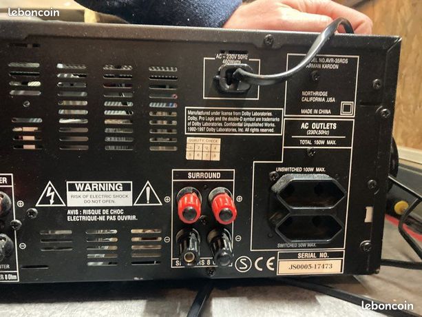 Ampli-tuner Home-cinéma Harman Kardon AVR-35 RDS - 5 X 40W - Bon état