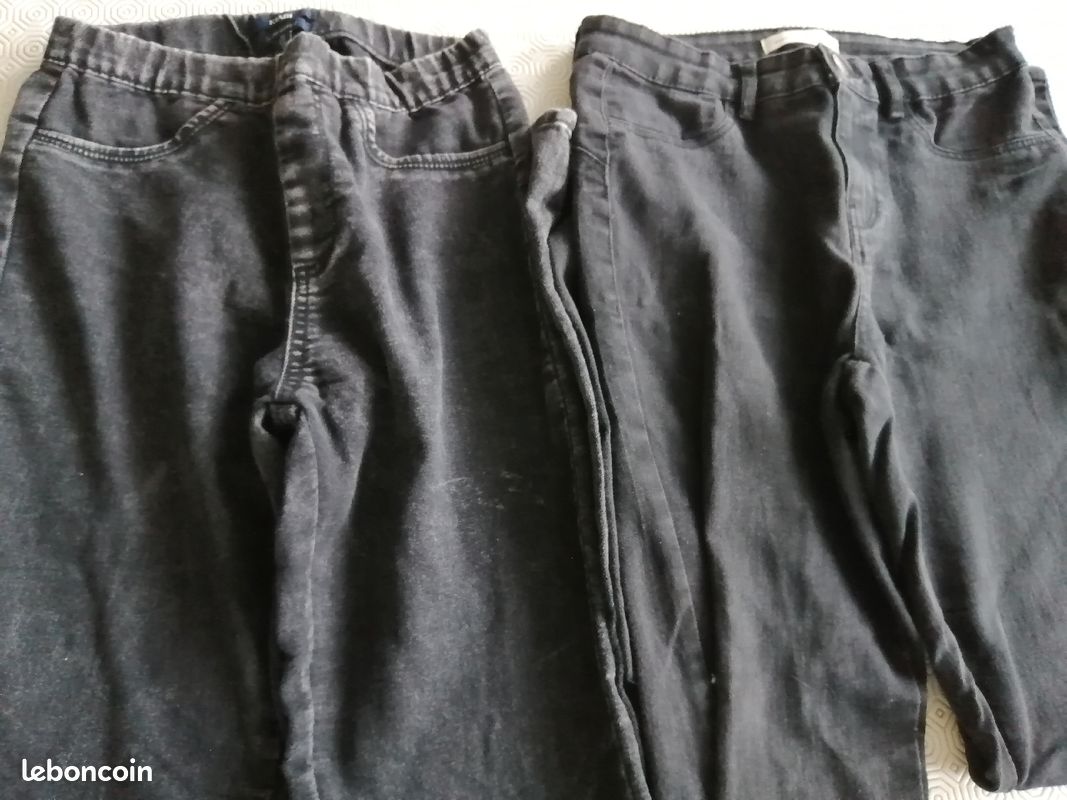 Jeans noirs jeune fille taille 36👍 (image 1)
