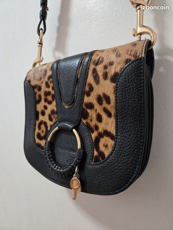 Sac Bandoulière See By Chloé Hana En Cuir Noir - Quincaillerie Dorée - Neuf Avec étiquettes