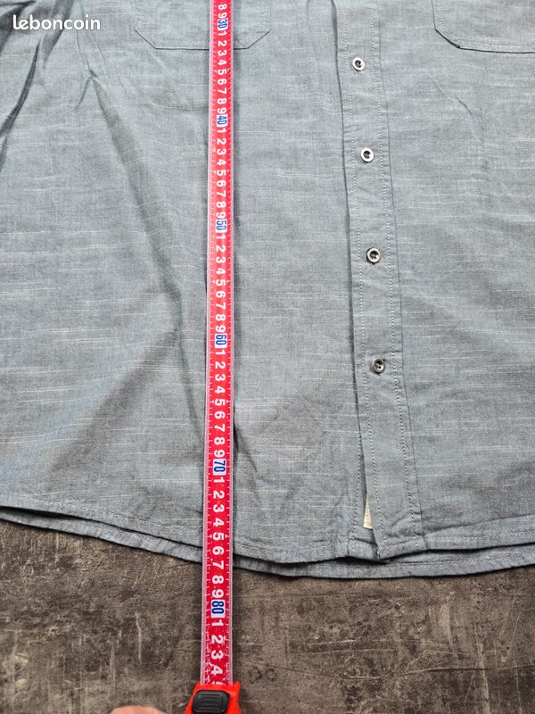 Chemise Wrangler homme en jean léger gris taille XXL – manches longues, denim vintage, western, casual, grande taille, workwear 309 (image 4)